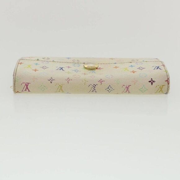 LOUIS VUITTON Multicolor Portefeuille Sarah Long Wallet White - Picture 4 of 12